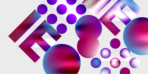 Aufkleber - Circles and triangles modern art. Vector Illustration For Wallpaper, Banner, Background, Card, Book Illustration, landing page