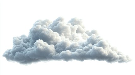 Canvas Print - png of white soft fluffy cloud on neat white background