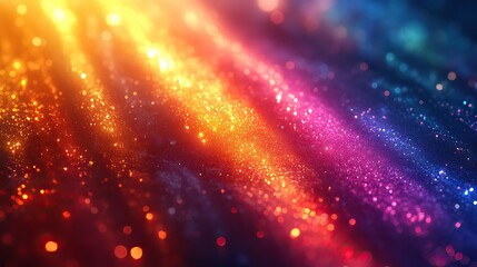Wall Mural - rays of light passing through a prism create an abstract background with rainbow effects, flares, an