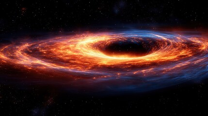 Wall Mural - a solar system wormhole and universe space vortex in the dark sky for astrology, black hole galaxy, 