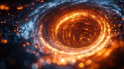 Wall Mural - an abstract vortex glows against a futuristic background, symbolizing creativity and technology