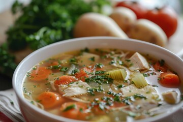 Poster - vegetable chicken broth