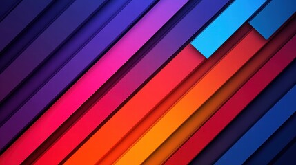 Wall Mural - Colorful diagonal lines in vibrant shades create an abstract background design.