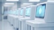 © mangolovemom - A sleek row of modern devices with glowing screens, set in a high-tech environment, showcasing futuristic technology and design.