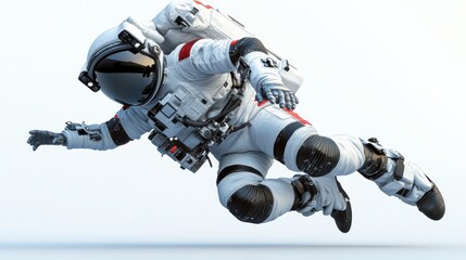 Aufkleber - An astronaut in a spacesuit floating in zero gravity, showcasing space exploration.