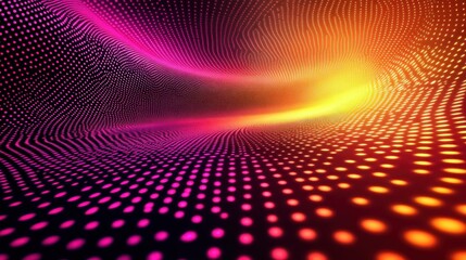 Aufkleber - Abstract digital design with flowing lines and dotted patterns in vibrant colors.