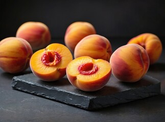 Wall Mural - Peaches on a Slate Board