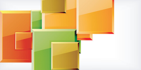 Wall Mural - shiny glossy metallic or plastic square design background. vector illustration for wallpaper, banner