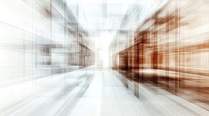 Fototapete - An abstract representation of a modern architectural space with blurred lines and depth.