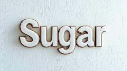 Canvas Print - Sign with sugar written