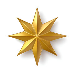 Wall Mural - a stylized golden star with sharp geometric points and a three-dimensional effect.
