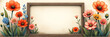 © fotoluigi868 - Colorful flowers adorn a background on this picture frame decoration with a unique artistic design._00004_