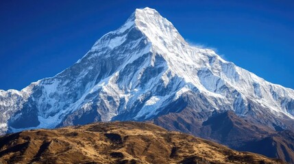 Wall Mural - snowy mountain landscape