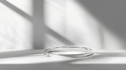 Poster - Minimalistic light gray background with soft shadows for elegant product presentation and showcasing. Ideal for modern marketing visuals.