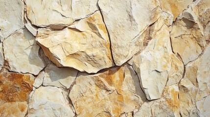 Poster - Textured Natural Rough Stone Wall with Unique Irregular Patterns and Earthy Tones Ideal for Background or Architectural Designs