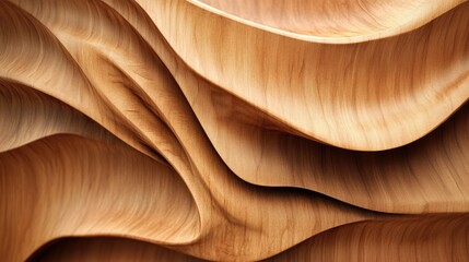 Leinwandbilder - Abstract wooden texture with flowing curves and intricate patterns for design backgrounds and natural material themes.
