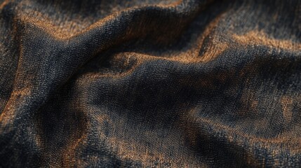 Leinwandbilder - Macro shot of textured fabric showcasing intricate sparse weaving patterns in warm, muted tones emphasizing depth and visual richness.