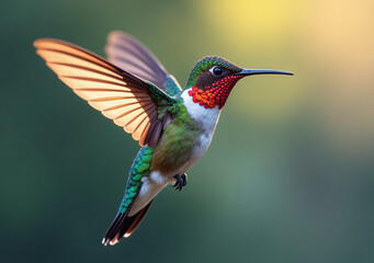 creates digital humming bird illustrations mimic realistic flight patterns precise detail vibrant