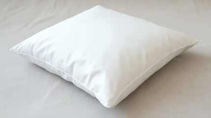 Aufkleber - Clean and Soft White Pillow Placed on Neutral Background for Home Decor and Interior Design Concepts