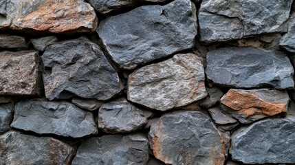 Fototapete - Textured dark gray stone wall background for design and creative projects offering rustic and natural aesthetic appeal