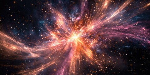 Wall Mural - galaxy with large star