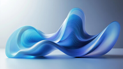 Wall Mural - Abstract fluid 3D render iridescent modern retro futuristic dynamic wave in motion. Ideal for backgrounds wallpapers banners posters and covers
