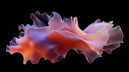 Wall Mural - Abstract fluid 3D render iridescent modern retro futuristic dynamic wave in motion. Ideal for backgrounds wallpapers banners posters and covers