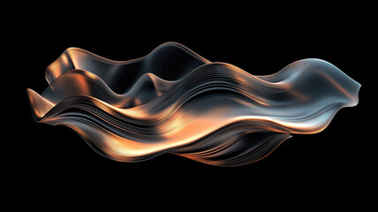 Wall Mural - Abstract fluid 3D render iridescent modern retro futuristic dynamic wave in motion. Ideal for backgrounds wallpapers banners posters and covers