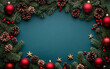 © Jhon - A festive arrangement of Christmas decorations, perfect for holiday cards, invitations, or social media posts, enhancing the warmth of the holiday season.