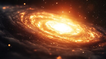 Wall Mural - Spiral galaxy in night sky