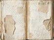 © bvbflo1 - Weathered antique book page structure with stains creases