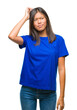 © Krakenimages.com - Young asian woman over isolated background confuse and wonder about question. Uncertain with doubt, thinking with hand on head. Pensive concept.
