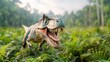 © Koh's Smart - A fearsome carnivorous dinosaur, with sharp teeth and claws, prowls through the dense jungle undergrowth, its predatory instincts honed over millions of years of evolution.