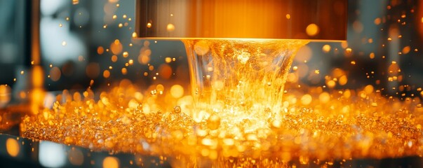 Wall Mural - closeup of chemical reactions in fuel lab, innovative processing technology