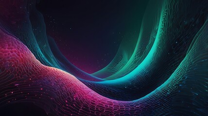 Wall Mural - altered reality-inspired gradient with soft fluorescent pink and electric teal tones forming surreal