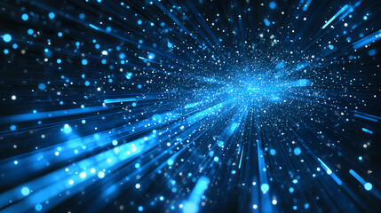 Wide blue nebula starry sky technology sci-fi background material. Starry. Illustration