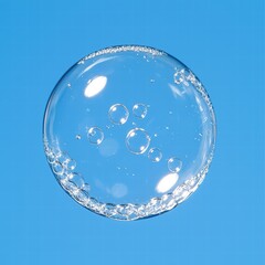 Sticker - Close-up of a transparent soap bubble.