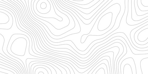 Fototapete -  Abstract lines background. Contour maps. Topo contour map on white background. Abstract background with waves Geographic mountain relief.