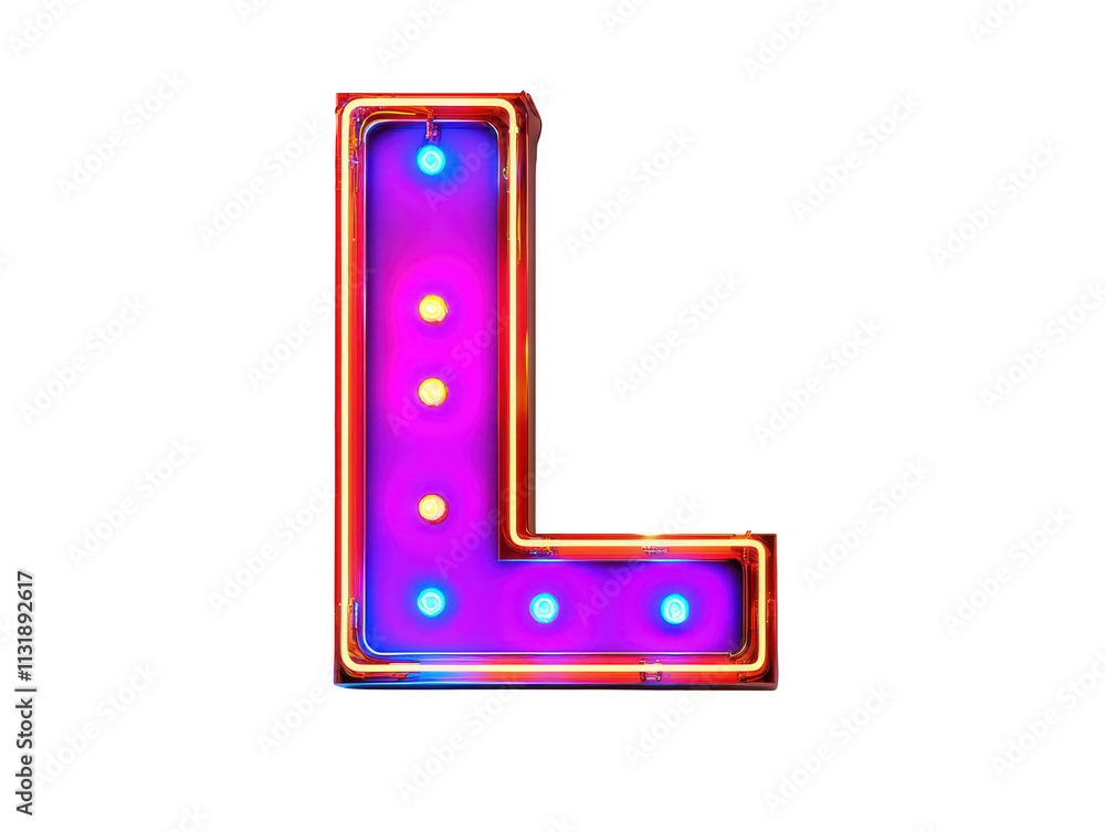 Neon Letter l Bright Glowing Alphabet Light For Modern Designs And 