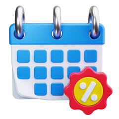 Poster - Calendar 3d Render Icons