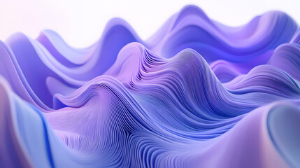 Wall Mural - abstract wavy lines in blue and purple hues isolated on a white background, suggesting modern design