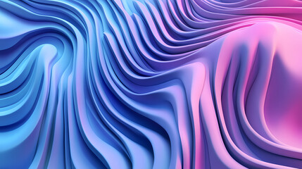 Wall Mural - abstract wavy lines in blue and purple hues isolated on a white background, suggesting modern design
