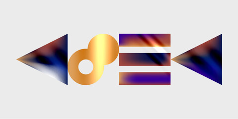 Aufkleber - Circles and triangles modern art. Vector Illustration For Wallpaper, Banner, Background, Card, Book Illustration, landing page