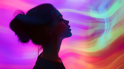 Wall Mural - abstract aurora light gradient background. liquid wavy blur texture overlay. poster, banner, present