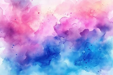 Wall Mural - pastel watercolor background pink blue purple gradient soft hues ethereal illustration