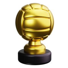 Wall Mural - Volleyball Trophy 3d Render Icons