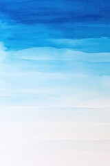 Poster - Gentle ombre watercolor in sky blue and pale white.