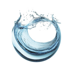 Aufkleber - High-Quality PNG water liquid splash in sphere shape Isolated on White Background – High Resolution