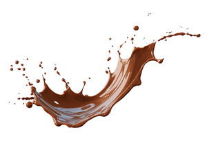 Aufkleber - High-Quality PNG Chocolate splash Isolated on White Background – High Resolution