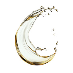 Aufkleber - High-Quality PNG Olive or engine oil splash, cosmetic serum liquid Isolated on White Background – High Resolution